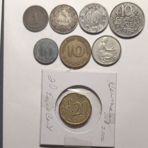 German Coin Collection 1895 - 2002 Vintage